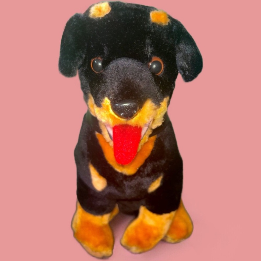 Vintage EXTREMELY RARE Great American toy company plush Rottweiler